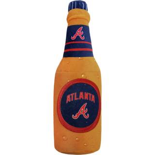 Pets First MLB Atlanta Braves Stadium Beer Bottle Plys Hundelegetj - sdeste plyslegetj til HUNDE & KATTE med indre SQUEAKER & Premium-broderi