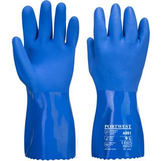 Marine ultra pvc kemihandske - Blå (Størrelse: L)