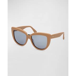 Max Mara Kvinde MM0076 SPARK2 46N Solbriller Acetat Brun Grøn Cat Eye Normal