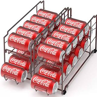 Simple Houseware Stackable Beverage Soda Can Dispenser Arrang?r Rack Bronze - 2 Pack