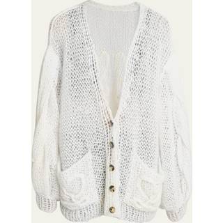 Loewe Anagram mohair-blend cardigan - white - S