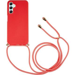 Samsung Galaxy A34 (5G) Fleksibelt Plastik Bagside Cover m. Snor / Strop - Rød