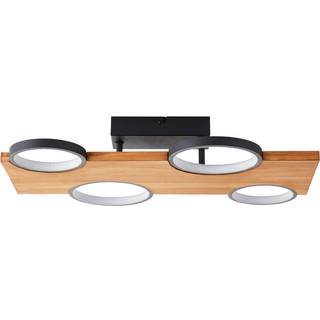 Cheesy LED-loftlampe af træ, 4 lyskilder