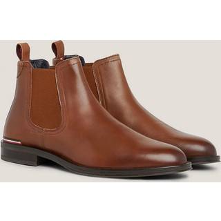 Tommy Hilfiger Leather Chelsea Boots Brown