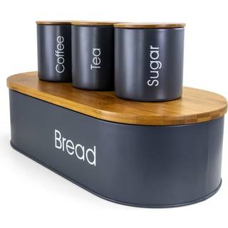 Megachef kulgrå og bambus fuld køkken 4 stykke sæt