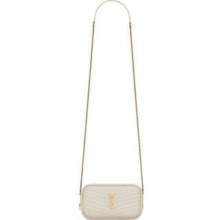 Saint Laurent Lou Mini leather shoulder bag - white - One Size