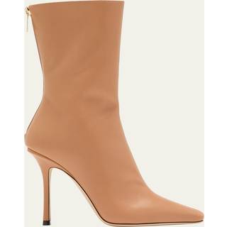 Jimmy Choo Agathe 100 leather ankle boots - beige - EU 40.5