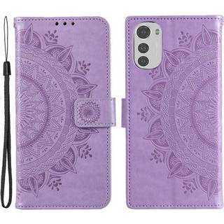 SKALO Motorola Moto E32/E32s Mandala Flip Cover - Lilla