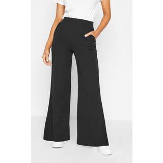 PixieGirl Petite PixieGirl Petite Black Stretch Scuba Wide Leg Trousers