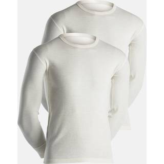 Langærmet t-shirt 2-pak | 100% merino uld | Hvid