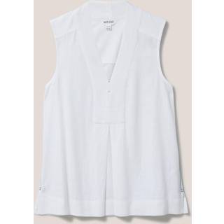 White Stuff White Stuff White Celia Jersey Mix Blouse With Linen