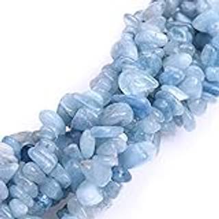 6-8mm Natural Aquamarine Chips Perler til smykker Making Freeform 34 """" Joe Foreman