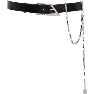 The Attico Chain leather belt - black - 90CM