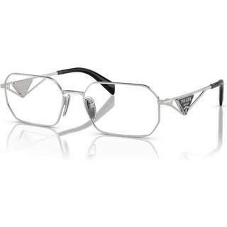 Prada Kvinde PR A53V 1BC1O1 Optiske stel Stål Sølv Transparent Geometrisk Normal