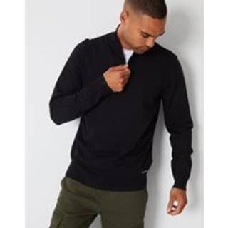 Threadbare Threadbare Funnel Quarter Zip Knitted Trøje