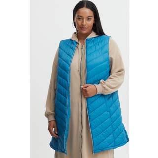Fransa Plus Size Selection FPPADDING Vest overtøj - Blå - Str 56 - Damer