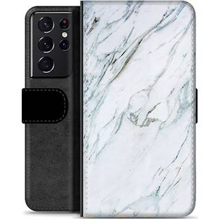 Samsung Galaxy S21 Ultra 5G Premium Flip Cover med Pung - Marmor