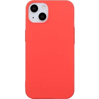 iPhone 15 Plus Mat Fleksibel Plastik Bagside Cover - Rød