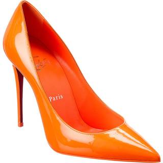 Christian Louboutin Kate 100 patent leather pumps - orange - EU 40.5