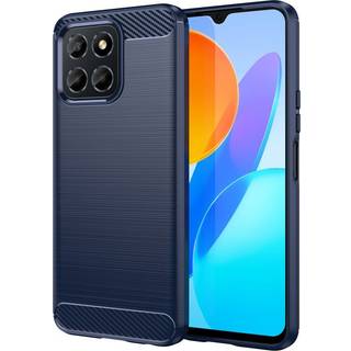 Honor 70 Lite Brushed Carbon Bagside Cover - Blå