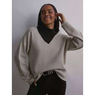 Object - Objreynard V-Neck Pullover - 4487646 Silver Gray