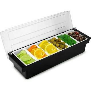 Garnish Beholder Sort Plast 6 rum