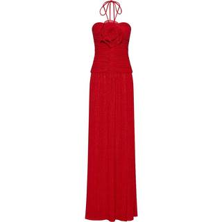 Rebecca Vallance Samantha floral-appliquÃ© ruched gown - red - XXL