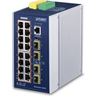 PLANET IGS-6325-16P4S netværksswitch Administreret L3 Gigabit Ethernet (10/100/1000) Strøm over Ethernet (PoE) Aluminium, Blå