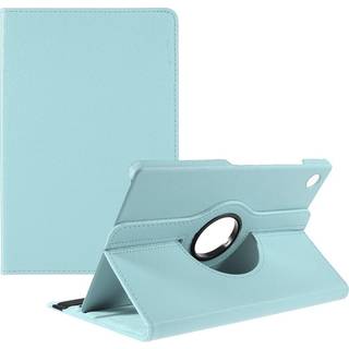 SKALO Samsung Tab A8 10.5 (2021/2022) 360 Litchi Flip Cover - Turkis