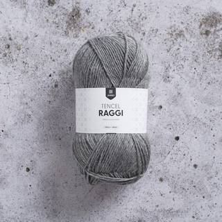 Järbo Tencel Raggi 100g 25001 Light grey Indhold: 75% uld, 25% tencel Vægt/længde: 100 g = ca. 266 meter Anbefalede pinde: 3.00 mm Strikkefasthed: 10 x 10 cm = 25 m x 33 p Vask: Håndvask / Tørres fladt.