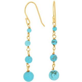 Nordahl Jewellery - TURQUOISE52 øreringe i forgyldt sølv