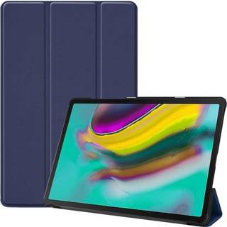Samsung Galaxy Tab S5e tredobbelt lædercover - mørkeblå