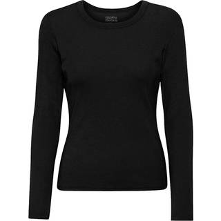 Organic Rib L/S T-Shirt W Deep Black (L)