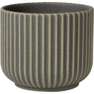 Lyngby porcelæn Urtepotte mellem, olivengrøn