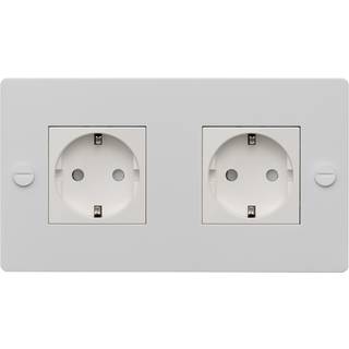 2G dobbelt stikkontakt, hvid • Buster + Punch