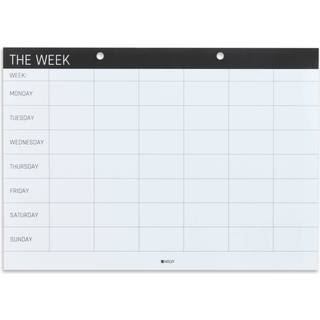 A4 Planlægnings blok, Ugeplan, Engelsk