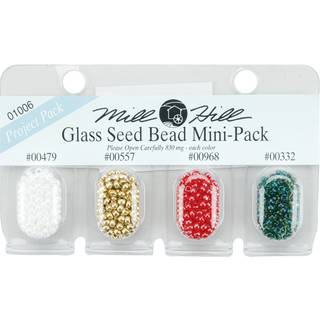 Mill Hill Glass Seed Beads Mini Packs 830 mg 4/PKG-00479 00557 00968 00332