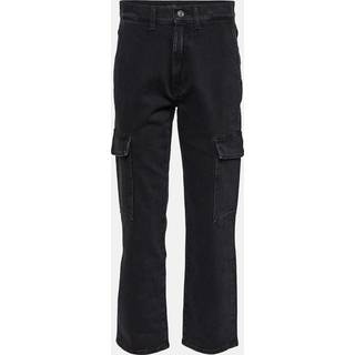 7 For All Mankind Logan Cargo cropped straight jeans - black - 27