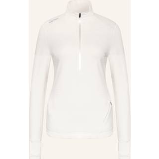 LaMunt Women's Nora Long Sleeve Zip Tee Longsleeve Damer størrelse 34 farve beige/hvid