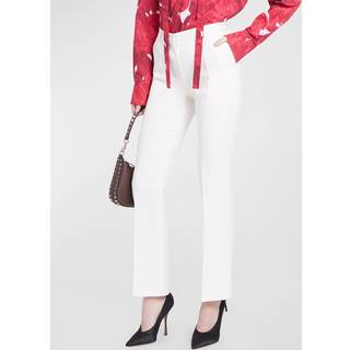 Valentino High-rise wool and silk pants - white - XXS