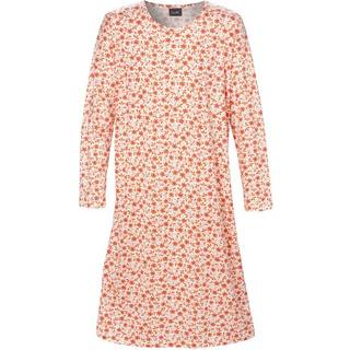 Trofe Bamboo Long Sleeve Dress - Orange patterned - Small