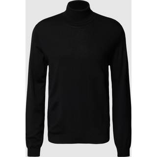 Pierre Cardin Herren Rollkragenpullover schwarz unifarben