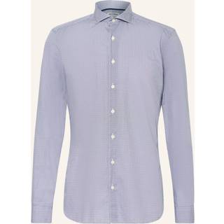 OLYMP Herren Hemd blau gemustert