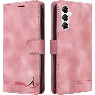 SKALO Samsung A54 5G Flip Cover m. pung i PU-læder - Pink