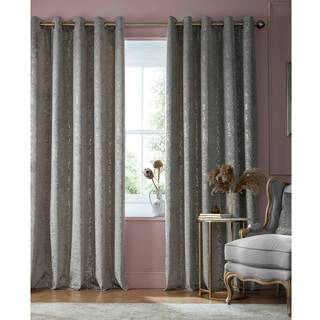 Clarissa Hulse Clarissa Hulse Silver Gypsophilia Eyelet Curtains