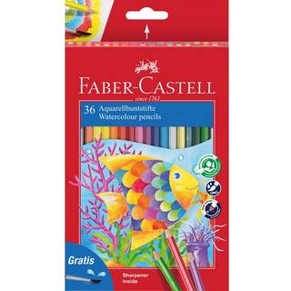 Faber Castell - Watercolour pencil + brush box (36 pcs)