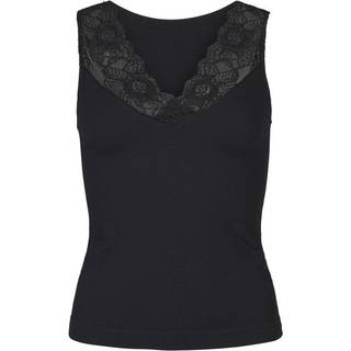 Tim & Simonsen - Belen ribtop V - blonde - sort