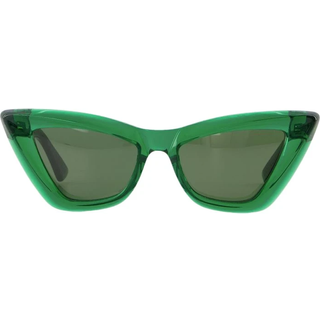 Bottega Veneta Kvinde Bottega Veneta BV1101S 010 Solbriller Acetat Grøn Grøn Cat Eye Normal