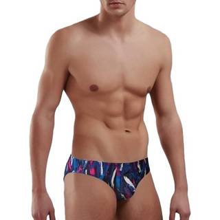 Doreanse Men Neon Sport Briefs - Blue Pattern - Small