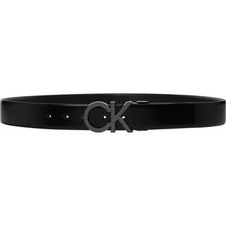 Reversible Leather Logo Belt - Black - 100 cm
